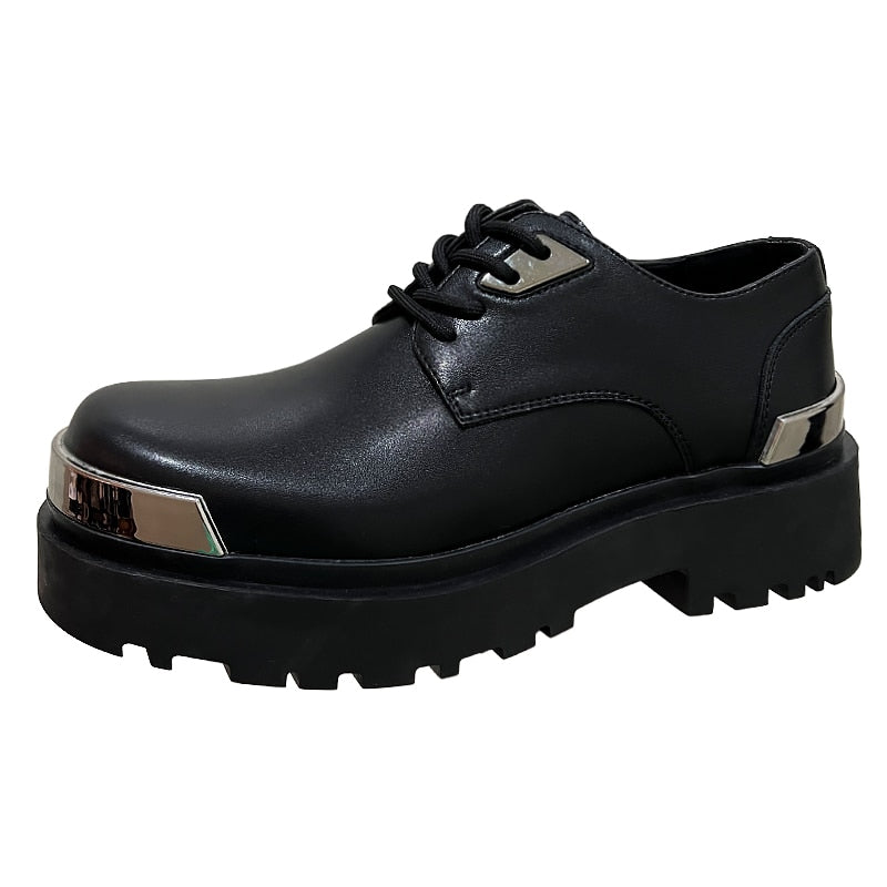 Gugi Metal Plate Derby Shoes