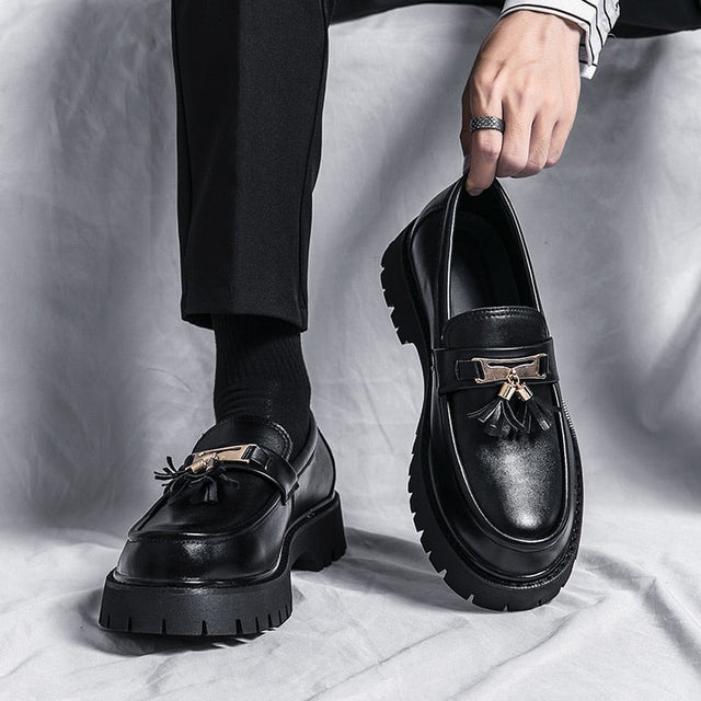 Hagye Tassel Chunky Sole Loafers | Streets of Seoul | Men's Korean ...