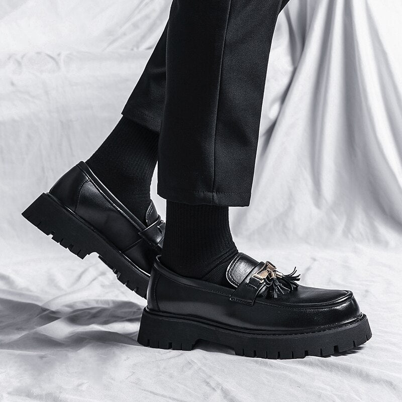 Hagye Tassel Chunky Sole Loafers | Streets of Seoul | Men's Korean ...