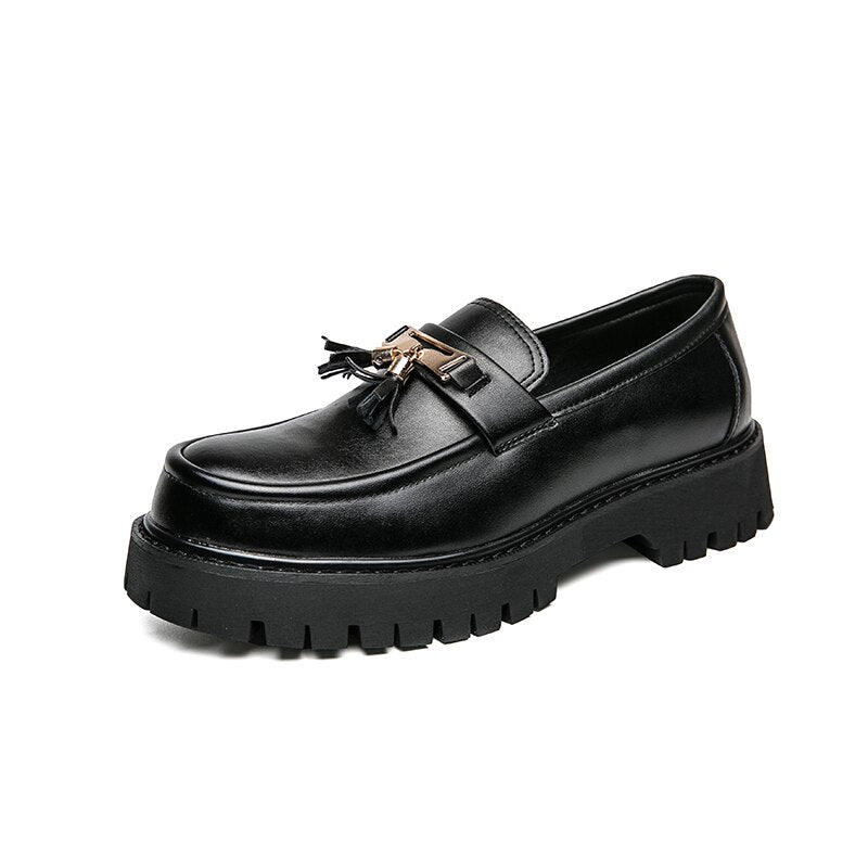 mens chunky sole loafers