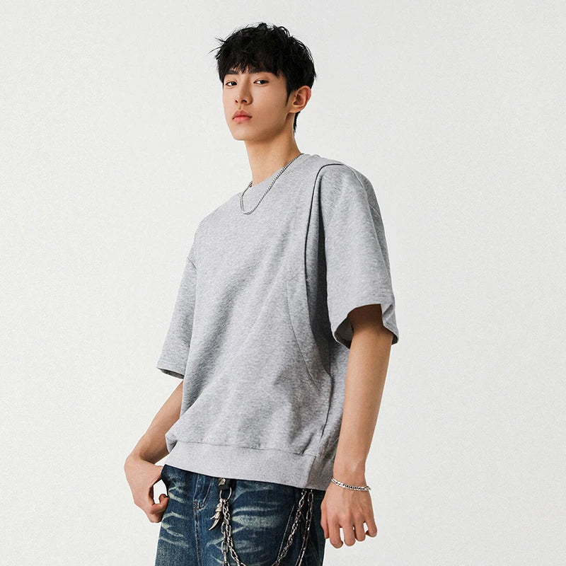 Half Sleeve Rib Hem T-Shirt