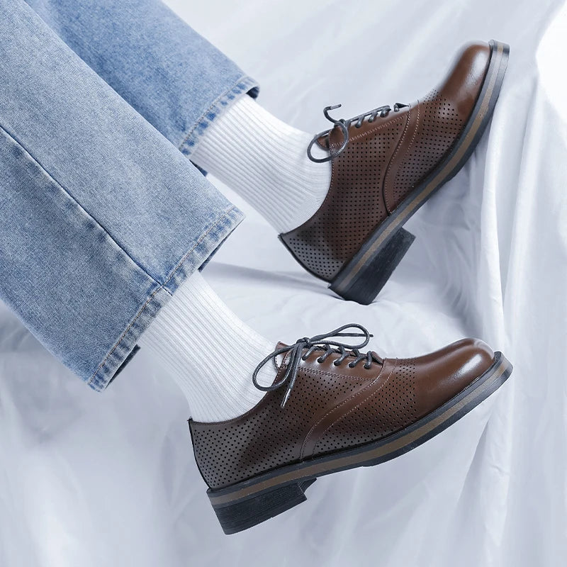 Hapjeong Perforated Derby Shoes