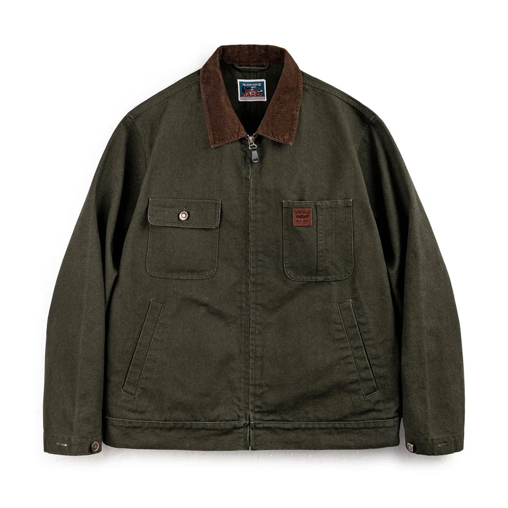 Heavyweight Canvas Corduroy Collar Workwear Jacket