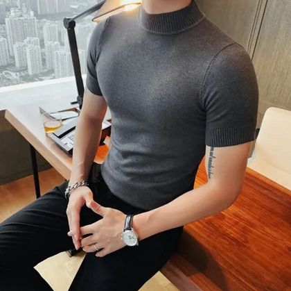 High Neck Knitted T-Shirts