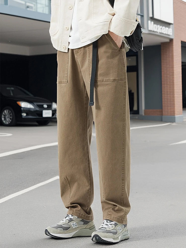 Integrated Belt Tapered Chinos