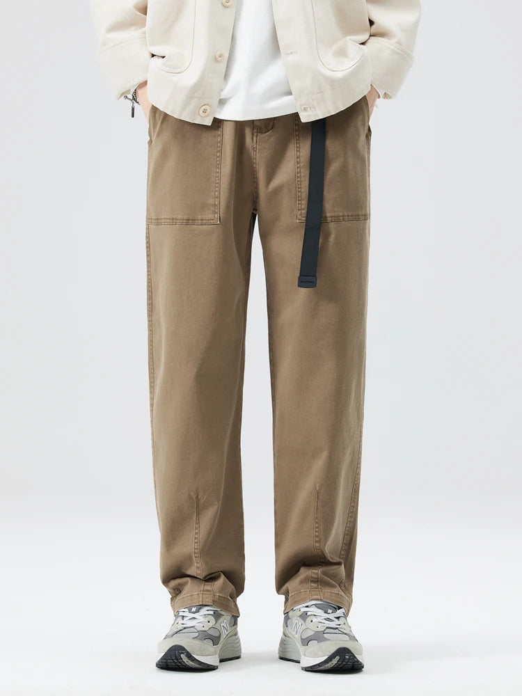 Integrated Belt Tapered Chinos