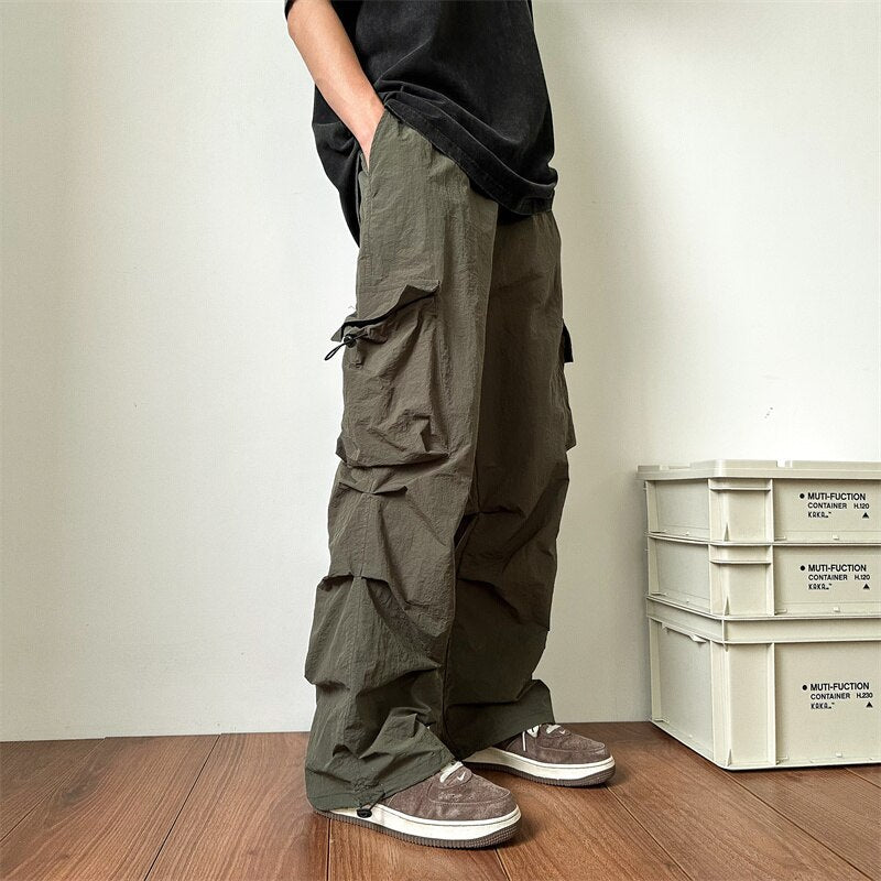 Lightweight Ruched Cargo Pants