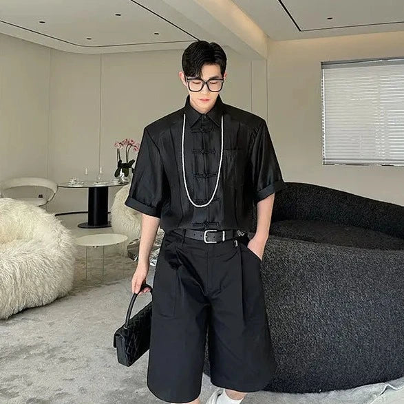 Long Length Carpenter Shorts | Streets of Seoul | Men's Korean Style Fashion Long Length Carpenter Shorts | Streets of Seoul | Men's Korean Style Fashion