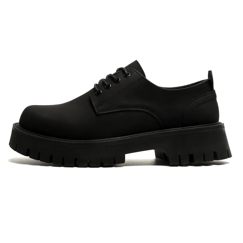 Matt Black Derby Shoes | Streets of Seoul | Men's Korean Style Fashion