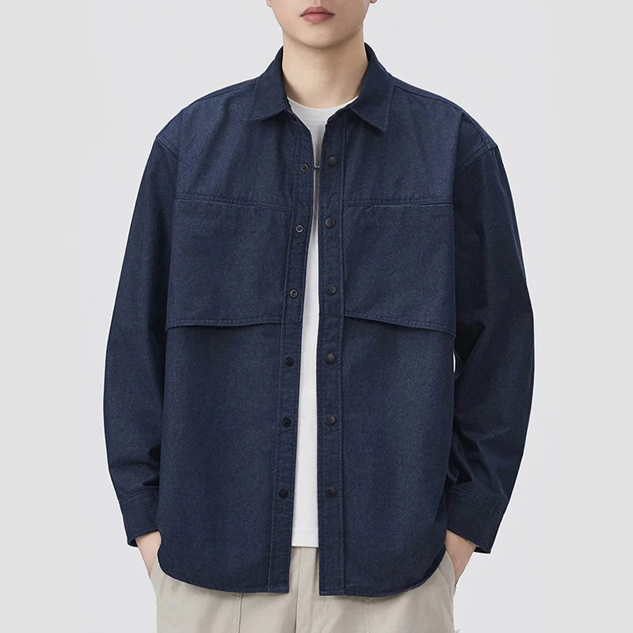 Minimalist Panel Denim Shirt