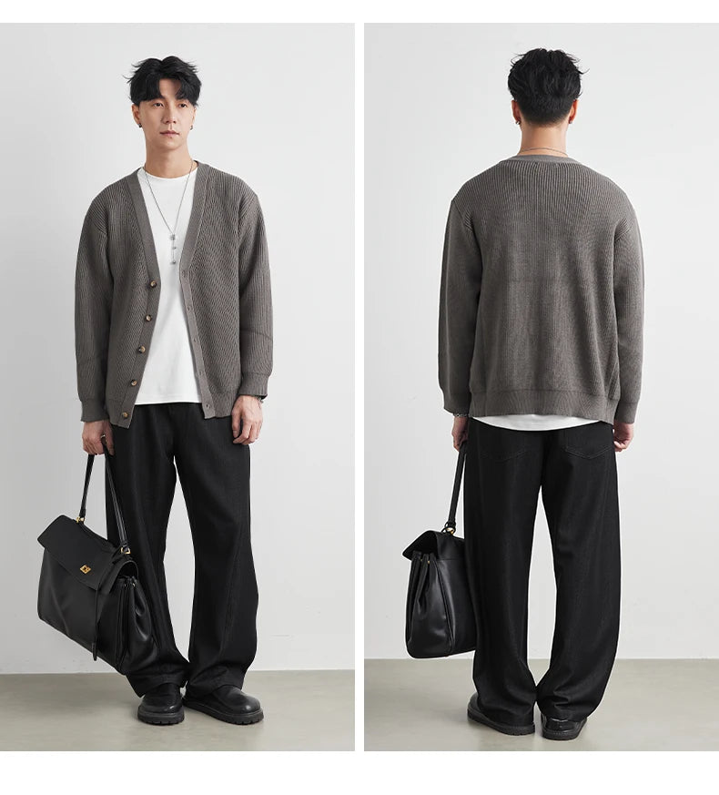 Minimalist Ribbed Cardigan