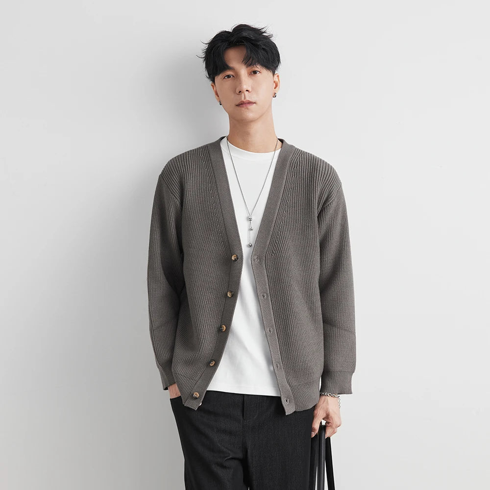 Minimalist Ribbed Cardigan