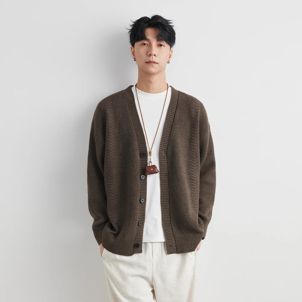 Minimalist Waffle Cardigan
