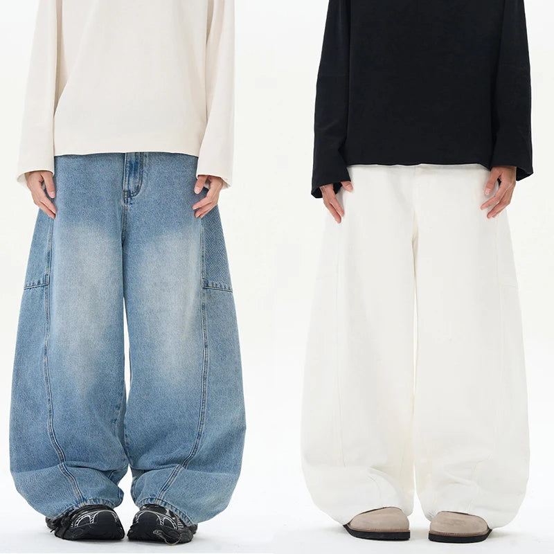 Oversized Curved Seam Jeans