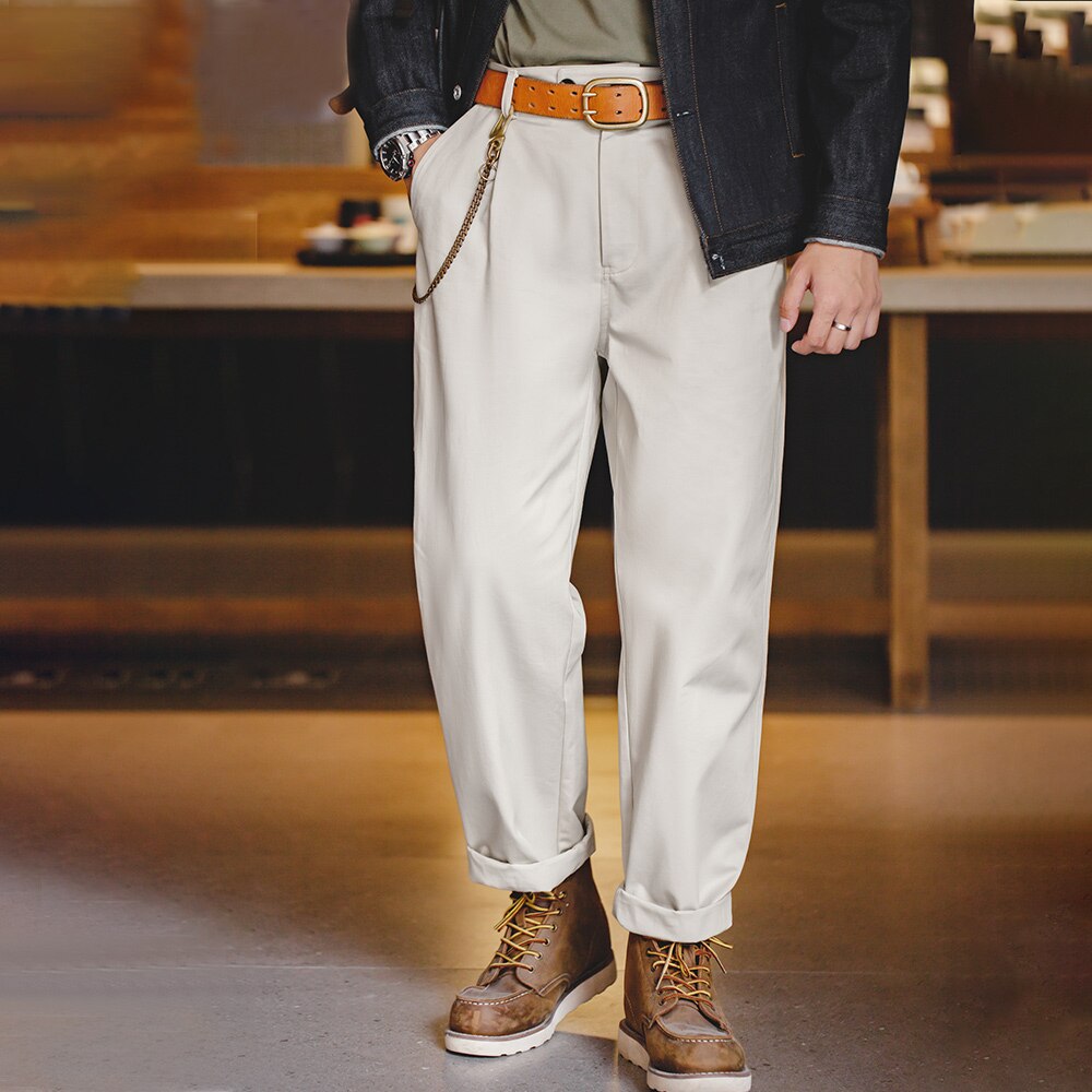 Korean Style Cotton Business Mens Formal Pants Style For Men Slim