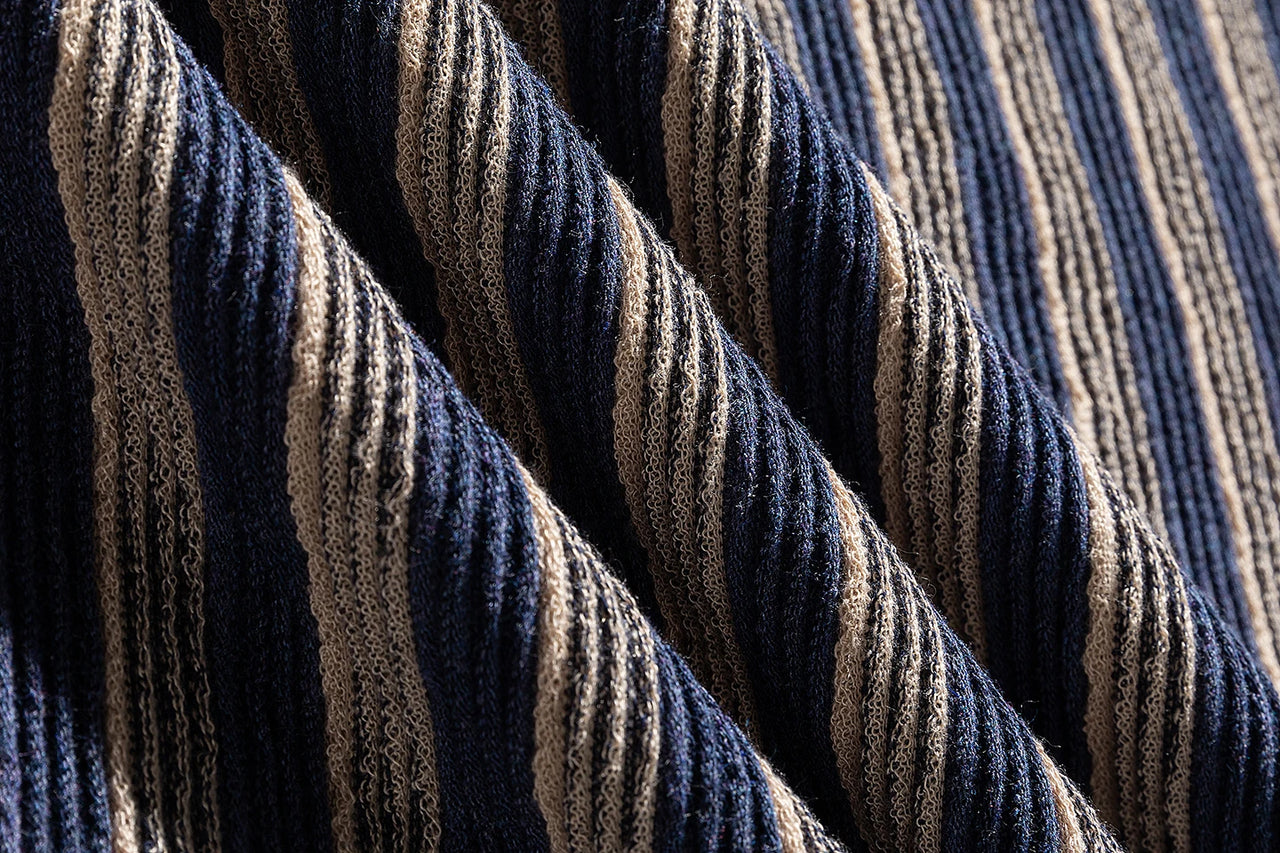 Reverse Knit Stripe Sweatshirt