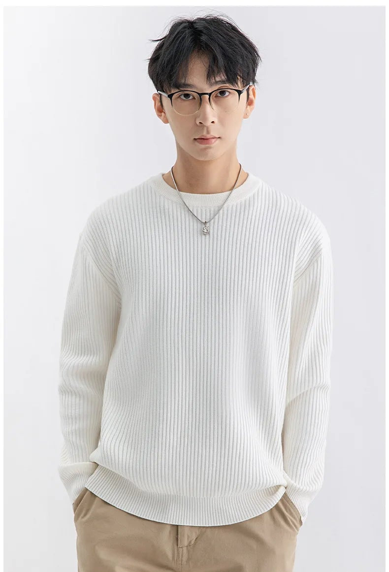 Rib Knit Spring Sweater for men - Streets of Seoul