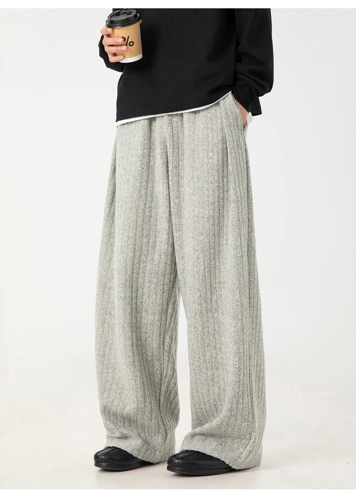 Rib Knit Textured Lounge Pants | Streets of Seoul | Men's Korean