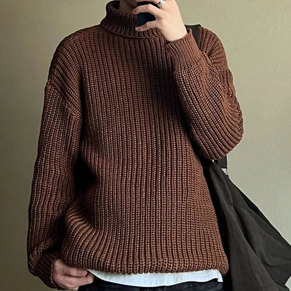 Roll Neck Ribbed Sweater