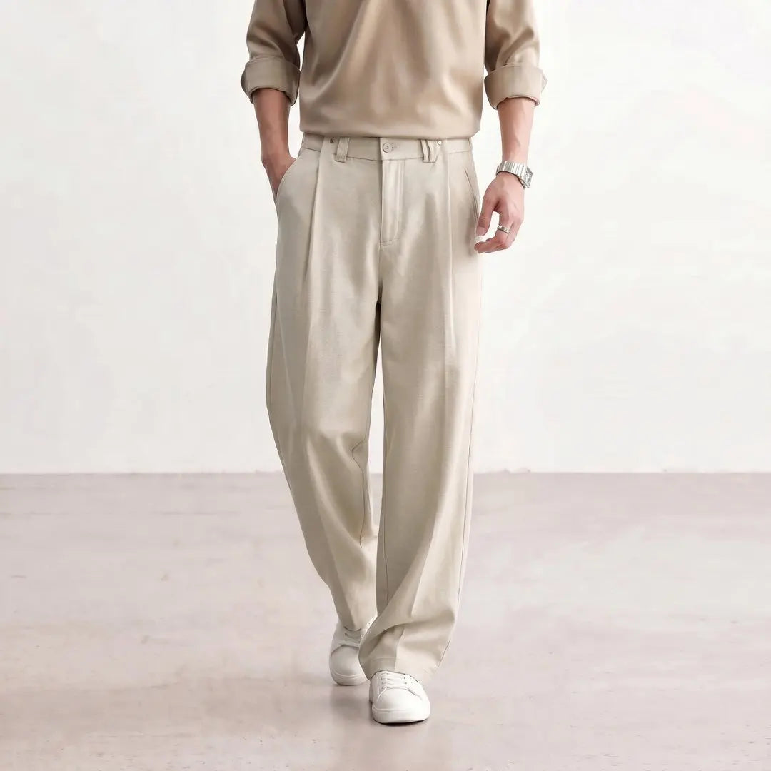 Soft Tailored Linen Blend Trousers
