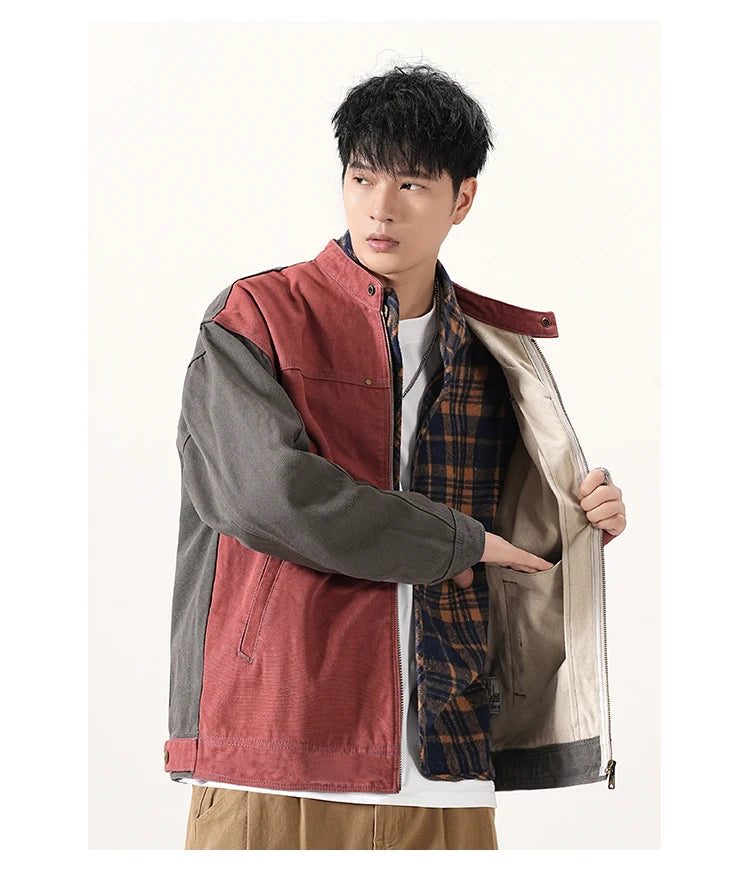 Contrast Panel Workwear Jacket