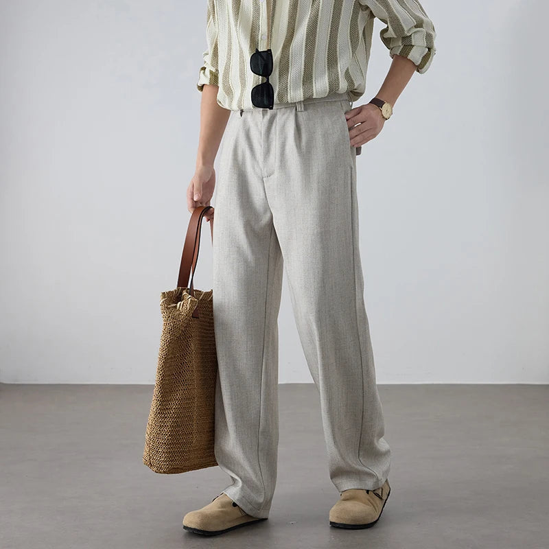 Summer Tailored Straight Trousers