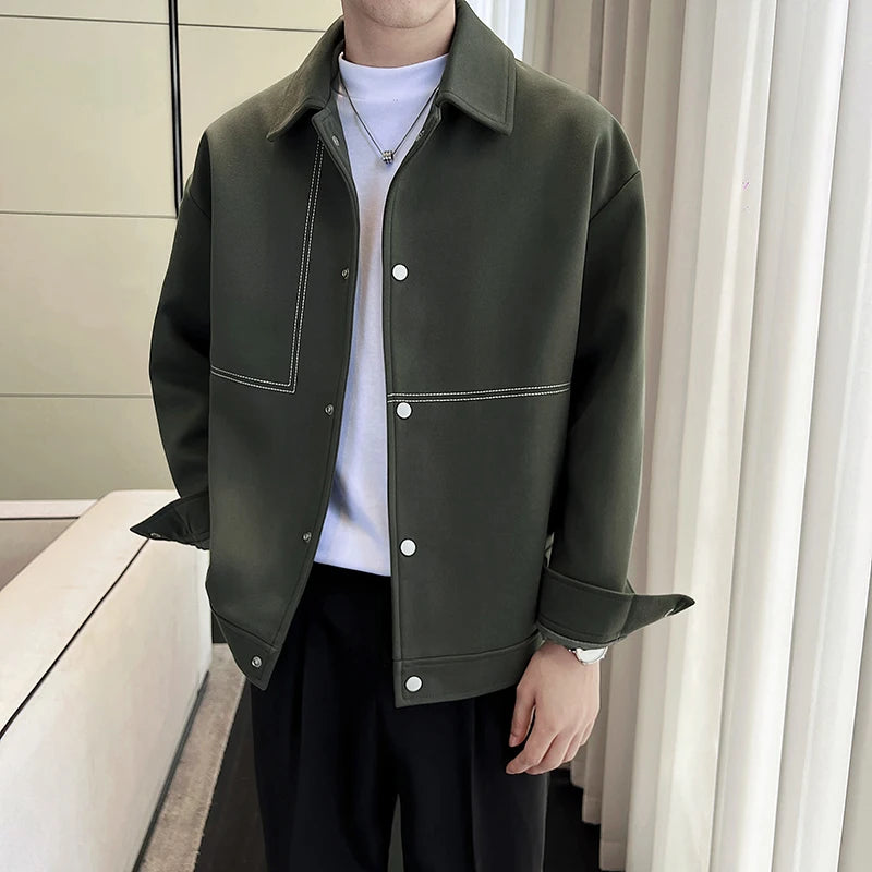 Contrast Stitch Minimal Jacket