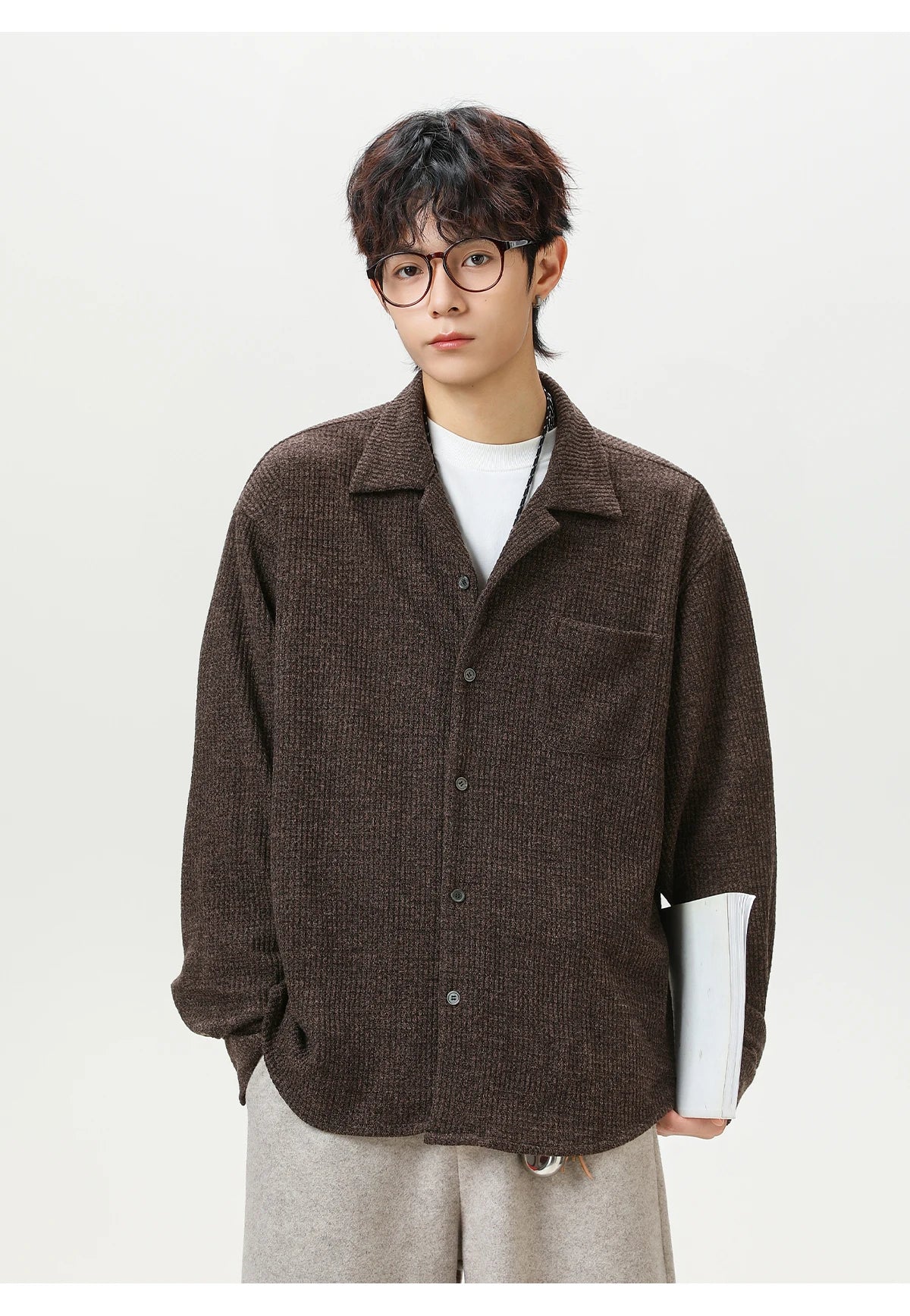 Grid Knit Cuban Shirt