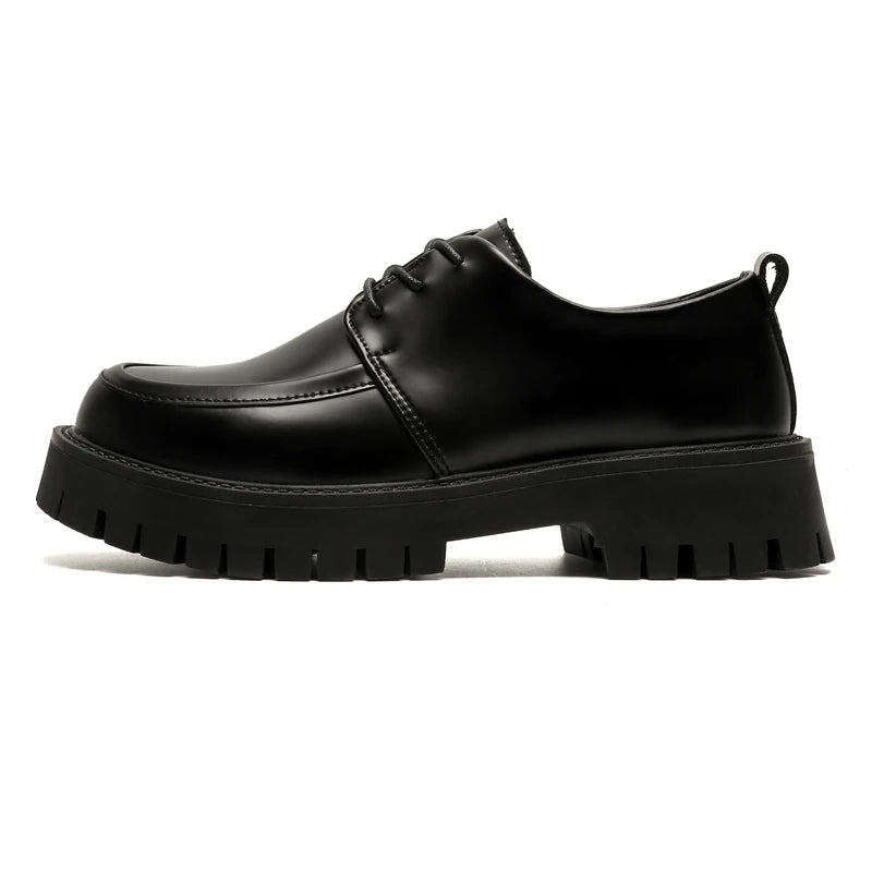 【BLACKUP】Apron Toe Platform Derby Shoes Sinmuno Apron Toe Derby Shoes | Streets of Seoul | Men's