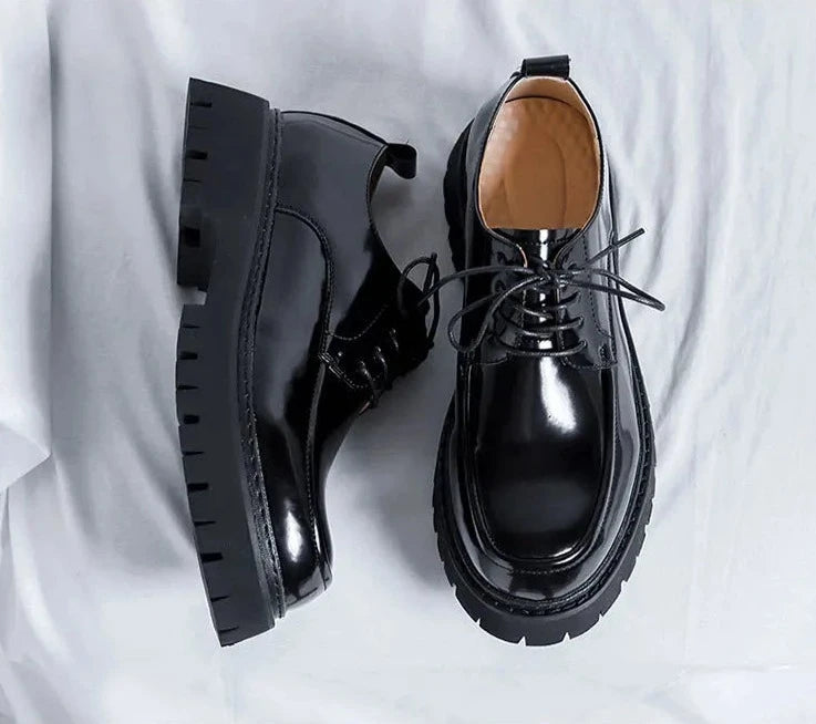 Sinmuno Apron Toe Patent Shoes Streets of Seoul Men s Korean Style Fashion