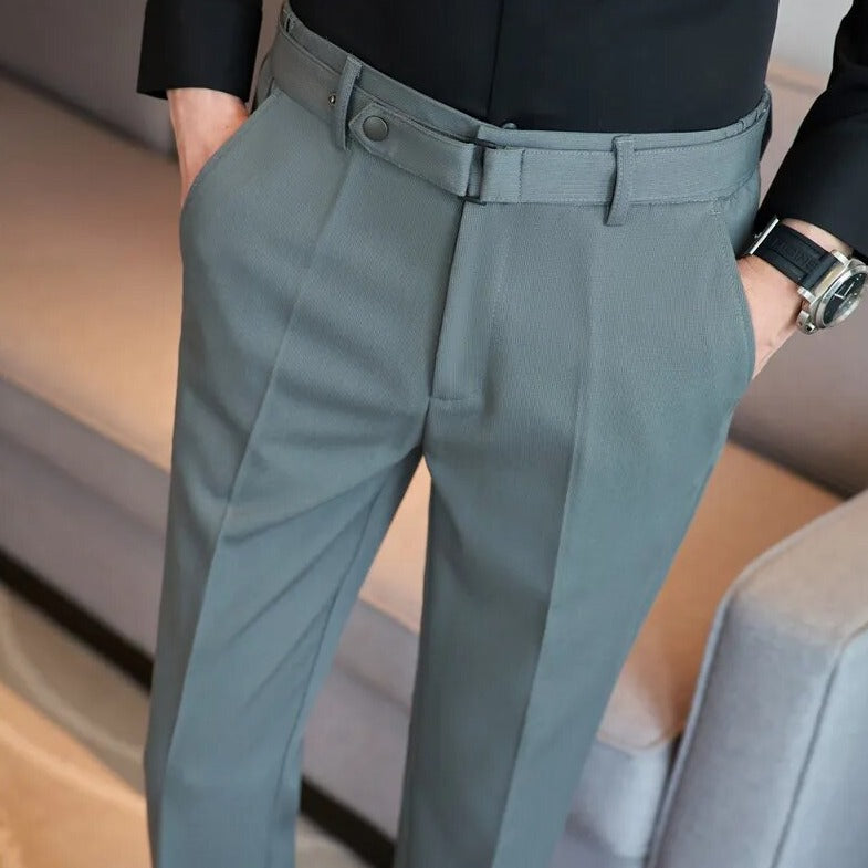 Pesado Mens Lnt Grey Formal Trousers Pants