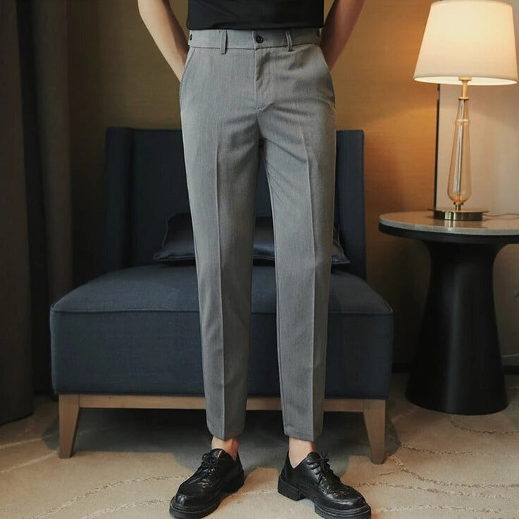 Buy PARK AVENUE Grey Mens Smart Fit Plain Trousers | Shoppers Stop