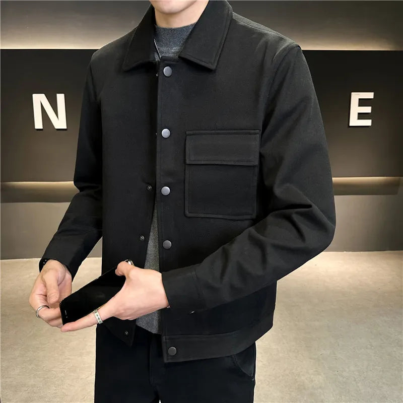 INSPI Originals bomber Jacket for Men 2023 Trendy Korean Style Brown B