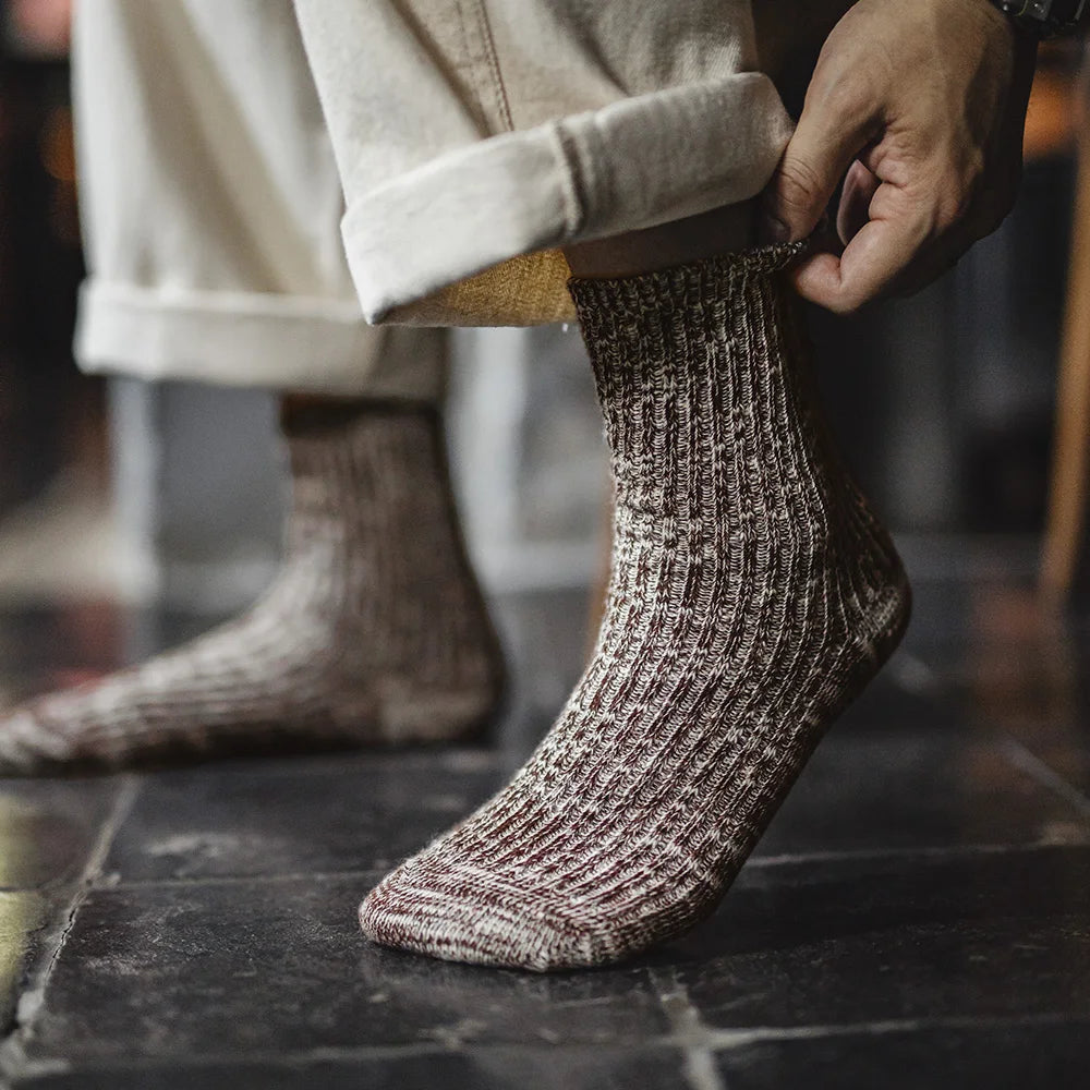 Space-Dyed Knitted Socks