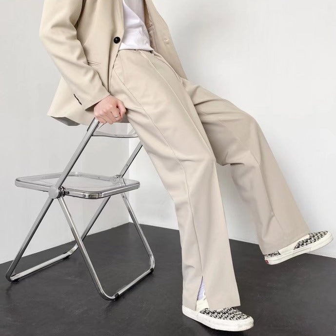 Split Hem Smart Casual Trousers | Streets of Seoul | Men's Korean