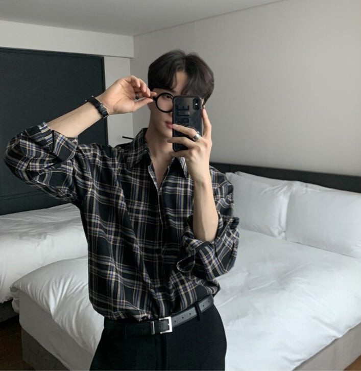 Tartan Flannel Shirt | Streets of Seoul | Men's Korean Style Fashion