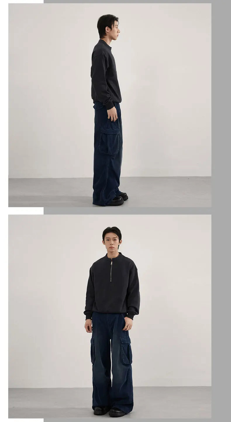 Vintage Wash Needlecord Cargo Pants for men - Streets of Seoul