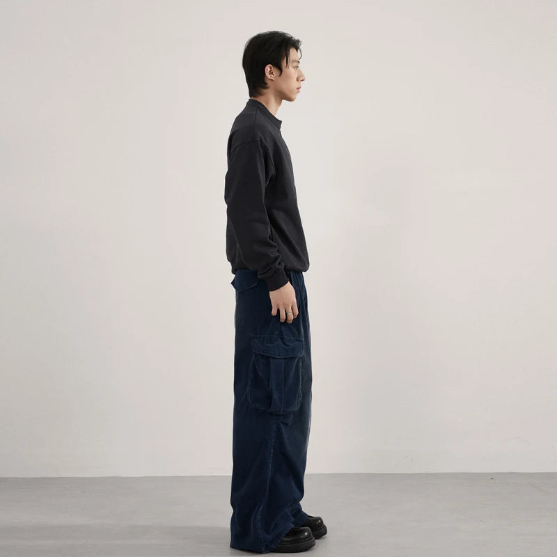Vintage Wash Needlecord Cargo Pants for men - Streets of Seoul