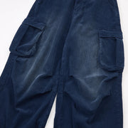Vintage Wash Needlecord Cargo Pants for men - Streets of Seoul