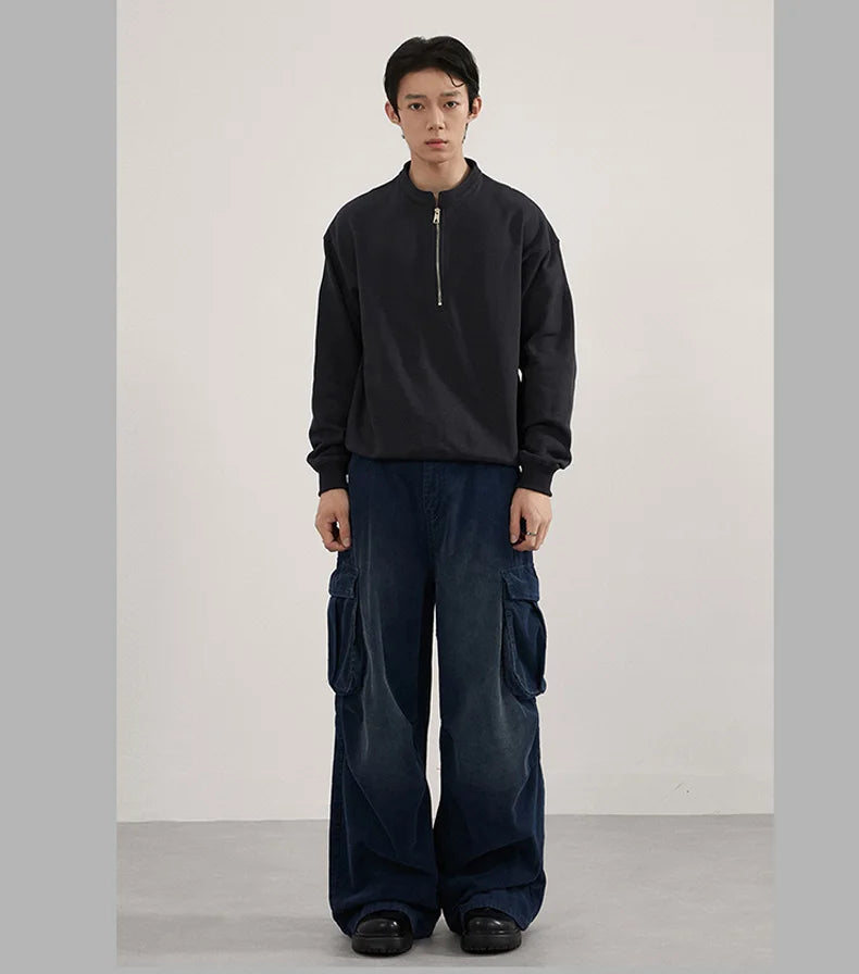 Vintage Wash Needlecord Cargo Pants for men - Streets of Seoul
