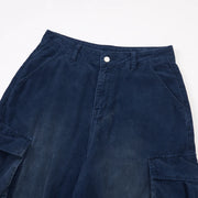 Vintage Wash Needlecord Cargo Pants for men - Streets of Seoul