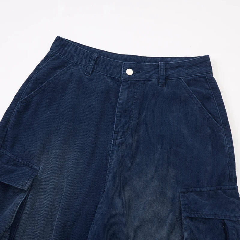 Vintage Wash Needlecord Cargo Pants for men - Streets of Seoul