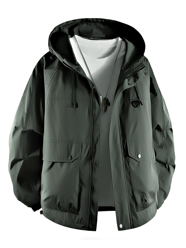Windproof Hooded Utility Jacket | Streets of Seoul | Men's