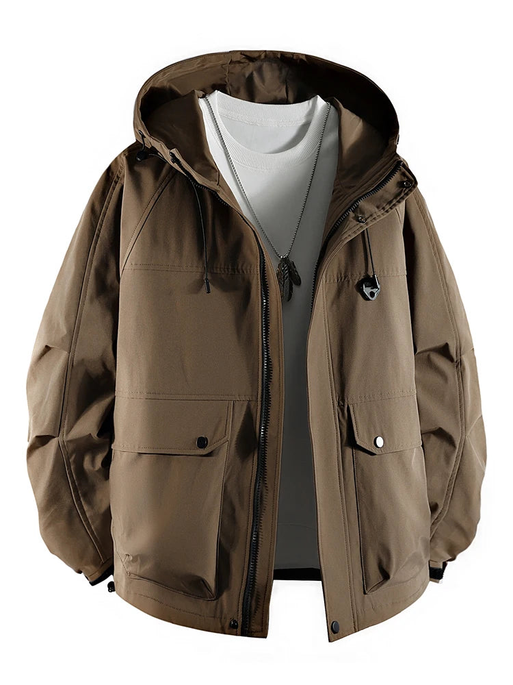 【KOOLOSET】Utility Windproof Hooded Jacket Windproof Hooded Utility Jacket | Streets of Seoul | Men's