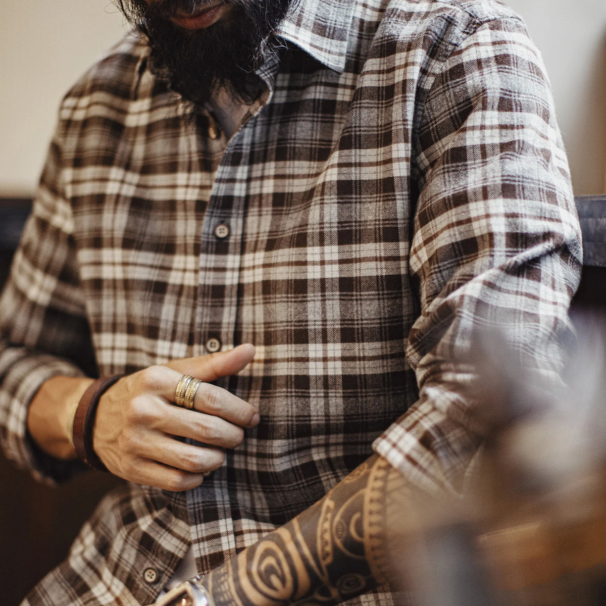 Autumn Plaid Flannel Shirt