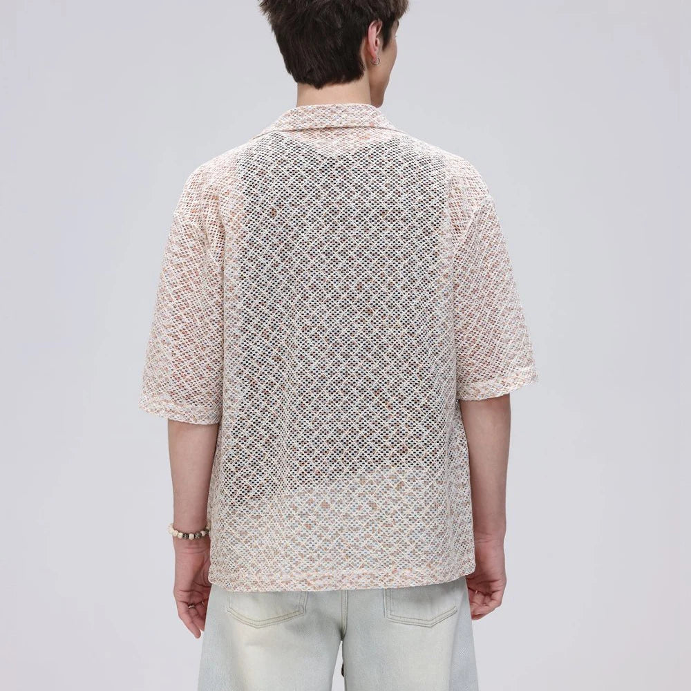 Bouclé Open Knit Shirt