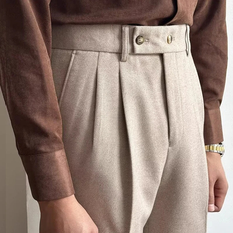 High Waist Tailored Trousers
