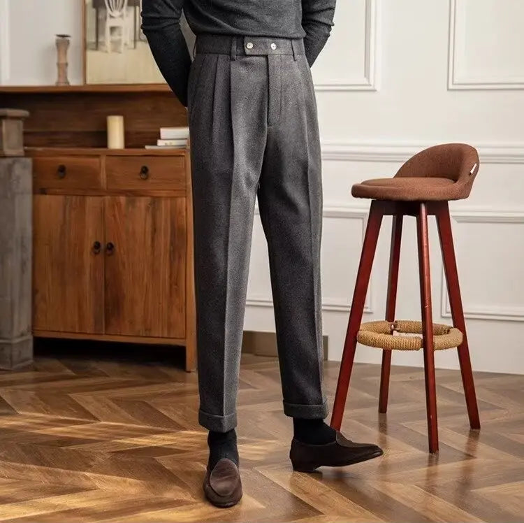 High Waist Tailored Trousers