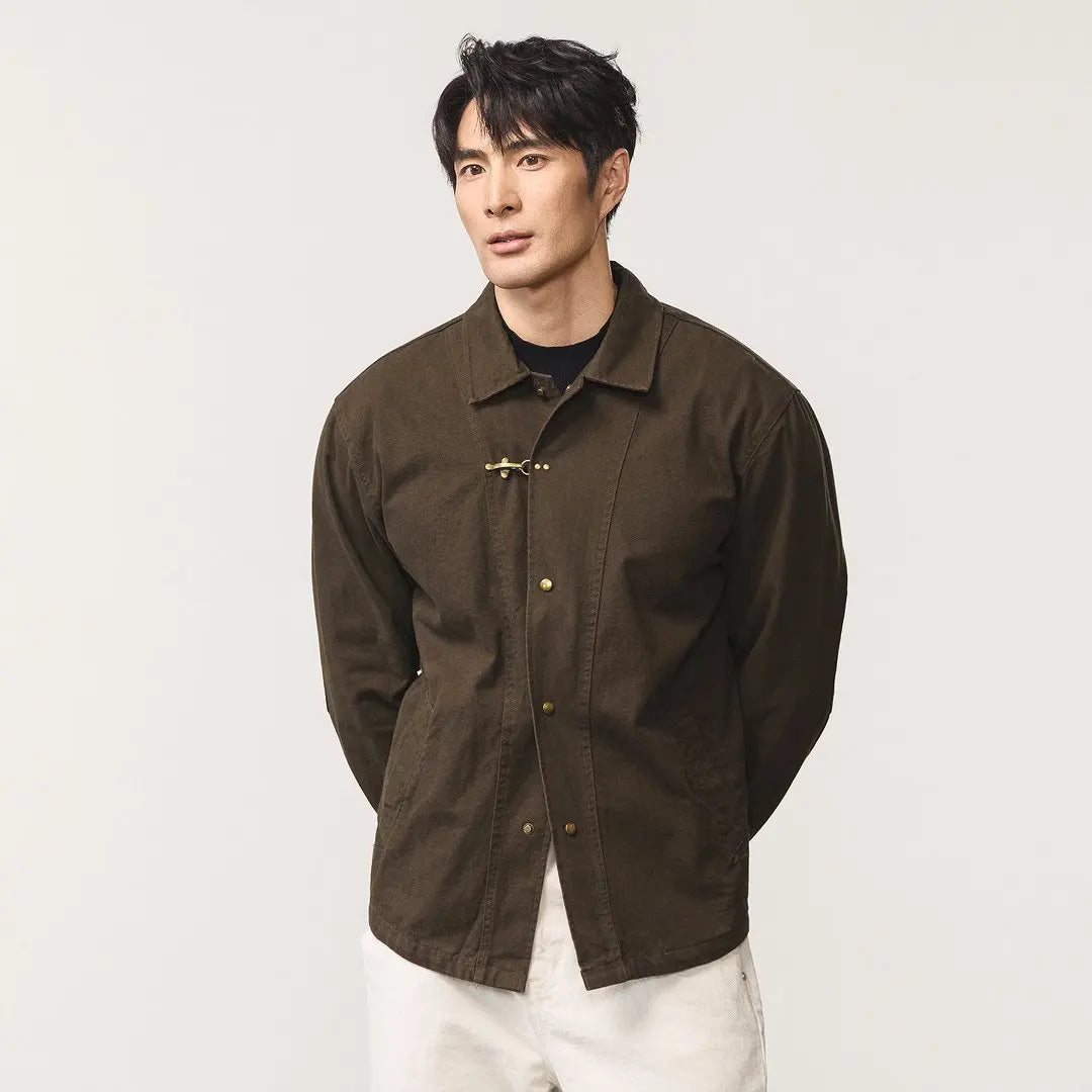 Metal Buckle Shirt Jacket
