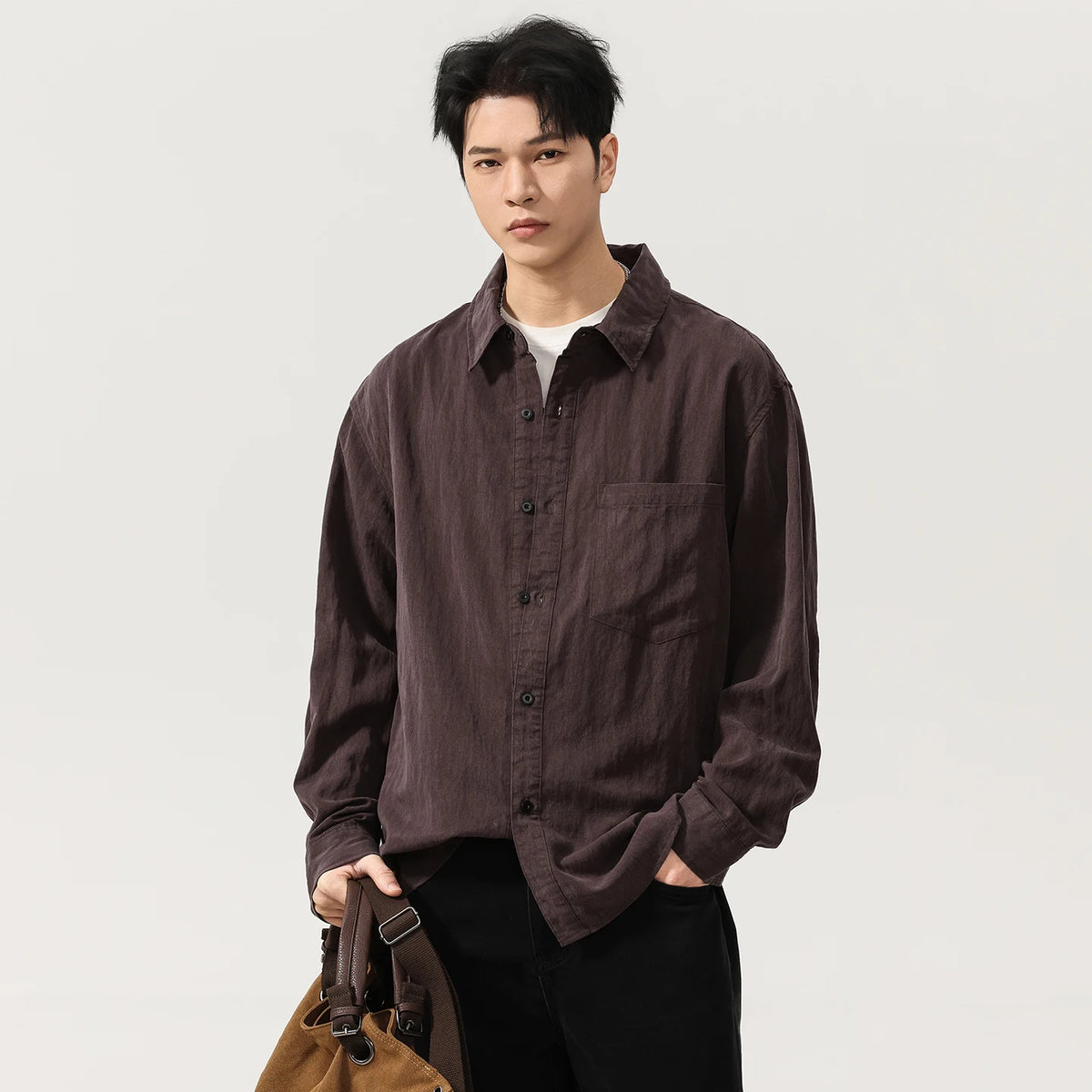Relaxed Crinkle Overshirt